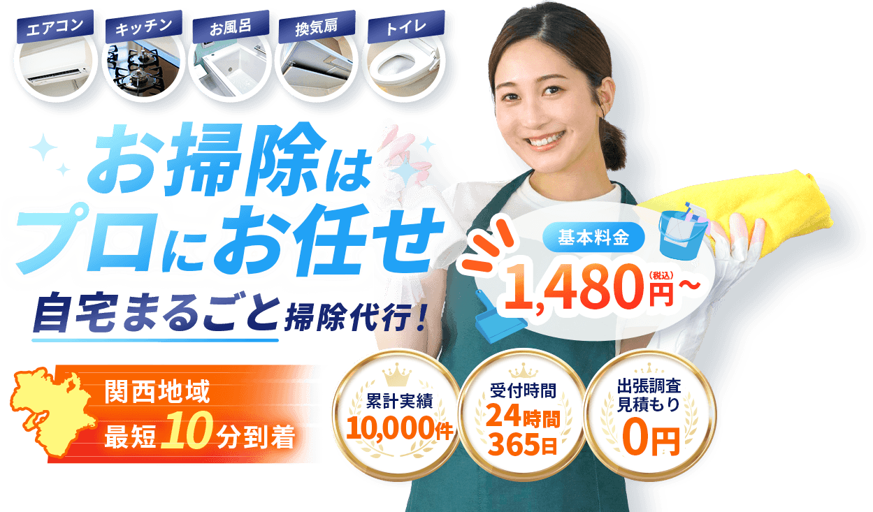 お掃除はプロにお任せ
